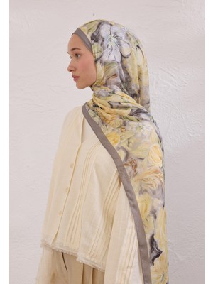 Pure Flora Desen Rami Şal Füme