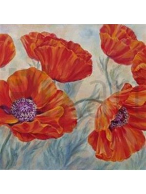 Pix Art Sanat Kırmızı Gelincik Çizimi  Pixart Sanat Elmas Mozaik Tablo Diamond Türkiye 50*53