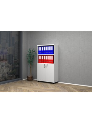 Vena Yarım Kapak Dolap Beyaz (80*35*150)