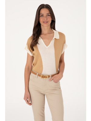 U.s. Polo Assn. Kadın Camel Kazak /triko 50306755-VR015