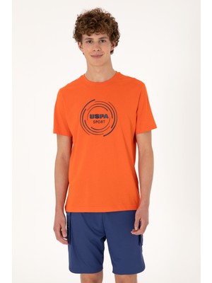 U.S. Polo Assn. Erkek Regular Fit Bisiklet Yaka Nar Çiçeği Tişört 50300261-VR039