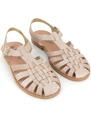 Meduse Sunville Nude Paillete - Parlak Nude Kadın Sandalet