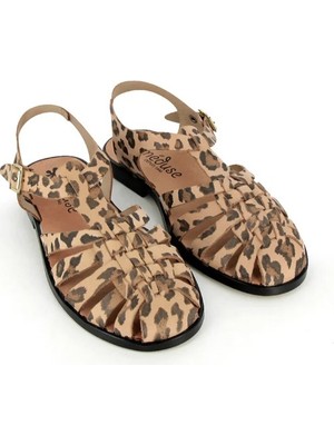 Meduse Sunville Leopard - Leopar Desenli Kadın Sandalet