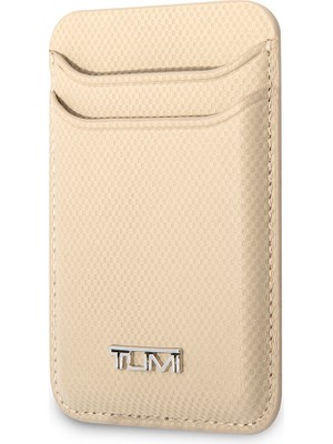 Tumi Orjinal Lisanslı 2 Hazneli Metal Logolu Deri Magnetik Kartlık Haki