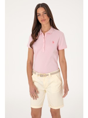 U.S. Polo Assn. Kadın Açık Pembe Basic Tişört 50300830-VR078