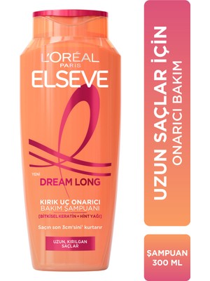 L'Oreal Paris Elseve Dream Long 300 ml Onarıcı Bakım Şampuanı Yıpranmış Saçlar İçin Bakım Yapıcı