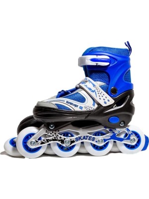 Mavi Mavi L Beden Ayarlanabilirı Alıştırma Pateni Çanta Çift Sıra 12+ Yaş 4