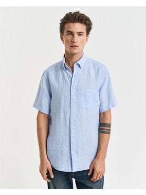 Gant Erkek Mavi Regular Fit Düğmeli Yaka Gömlek 3250077.468