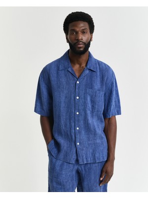 Gant Erkek Lacivert Relaxed Fit Klasik Yaka Gömlek 3250062.407