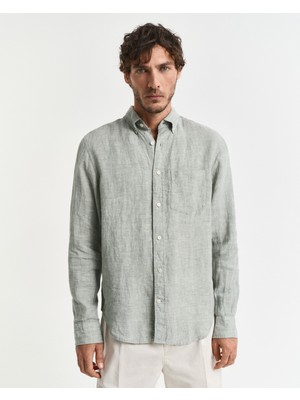 Gant Erkek Yeşil Regular Fit Düğmeli Yaka Gömlek 3250076.362