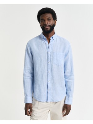 Gant Erkek Mavi Regular Fit Düğmeli Yaka Gömlek 3250076.468