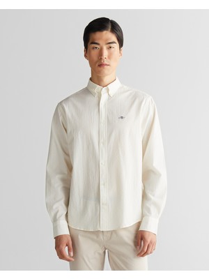Gant Erkek Krem Regular Fit Gömlek Yaka Gömlek 3825106T.113