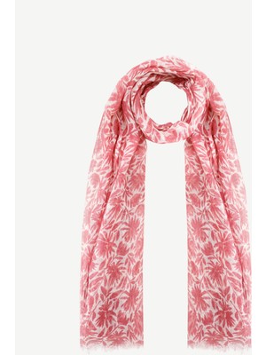 Yargıcı Keten Karışımlı Çiçekli Şal