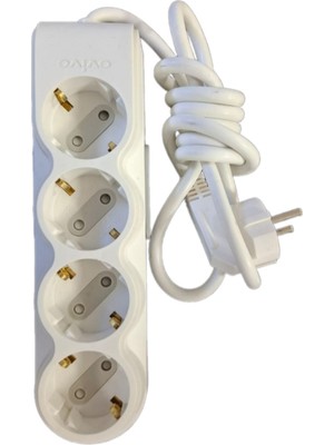 Ovivo Beyaz Dörtlü Çoc. Kor. Grup Piriz 1,5mt