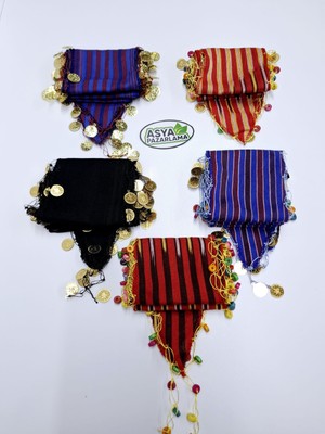 Asya Pazarlama 5'li Karışık Nazar Boncuklu, Liralı Keşan, Fular, Şal, Atkı, Saç Bandı, Bandana