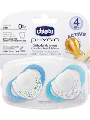 Chicco Physio Kauçuk Emzik +4ay - Mavi