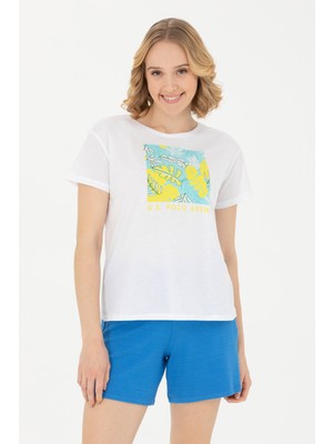 U.S. Polo Assn. Kadın Beyaz Bisiklet Yaka Tişört 50266334-VR013