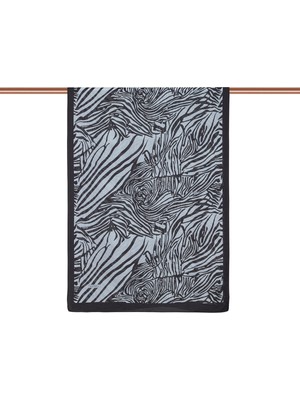 Siyah Beyaz Ipekevi Dört Mevsim Tensel Şal 2881