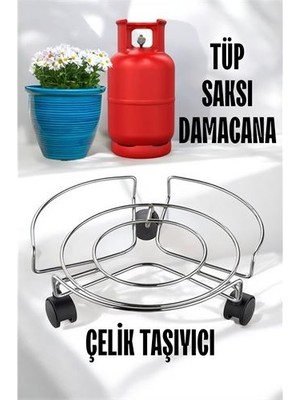 Saksı Tüp Damacana Altlığı Tekerlekli Taşıyıcı
