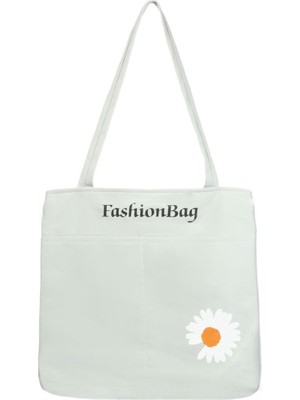 Toz Vintage Mini Papatya Desenli Fermuarlı Bez Omuz Kol Çantası