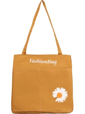 Toz Vintage Mini Papatya Desenli Fermuarlı Bez Omuz Kol Çantası