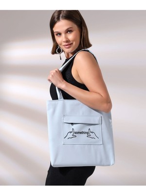 Toz Vintage Something Yazılı El Işaretli Kol Omuz Çanta