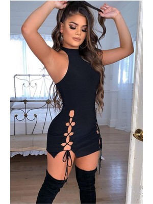 Yırbrfaçlı Mini Elbise