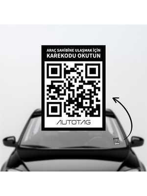 Qr Kodlu Akıllı Araç Etiketi - Karekod Numaratör - Içten Yapıştırmalı Cam Etiket