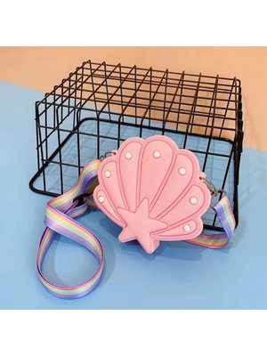 Deniz Kabuğu Pembe Istiridye Inci Yıldız Sanrio Silikon Çanta Cüzdan Kadın Genç Kız Çocuk Bebek