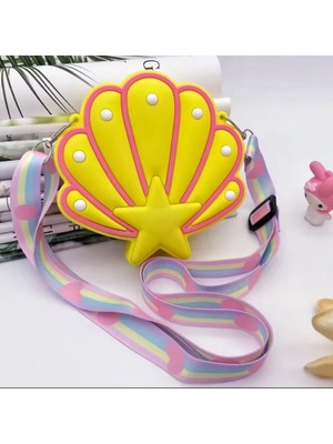 Deniz Kabuğu Sarı Istiridye Inci Yıldız Sanrio Silikon Çanta Cüzdan Kadın Genç Kız Çocuk Bebek