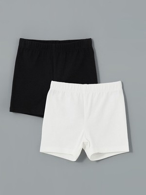 Lc Waikiki Yeni Sezon Beli Lastikli Basic Kiz Cocuk Kisa Tayt 2'li - S5DD78Z1