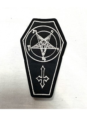 Dükkan Design Tabut Pentagram Patch Yama