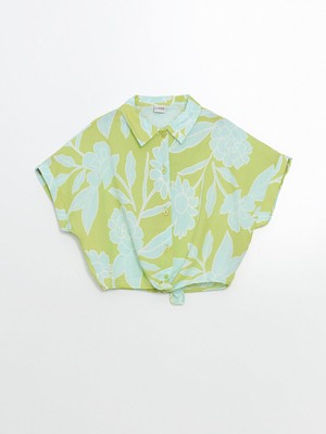 Lc Waikiki Yeni Sezon Loose Fit Viskon Baglamali Kiz Cocuk Gomlek - S5BJ89Z4