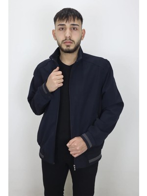 Marco Muratti Fistan Store Erkek Hakim Yaka Spor Kesim Rahat Kalıp Fermuar Kapamalı Yazlık Keten Mont