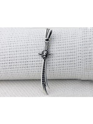 Aslan Tasarımlı Zulfikar  925 Ayar Gümüş Erkek Kolye Ucu