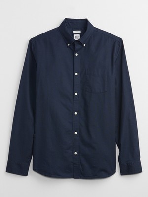 Gap Erkek Lacivert Standart Oxford Gömlek