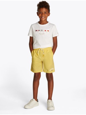 Tommy Hilfiger Lastikli Bel Regular Fit Sarı Erkek Çocuk Şort KB0KB09642ZF0
