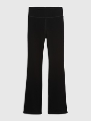Gap Kız Çocuk Siyah Organik Pamuk Flare Legging Tayt