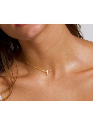 Haç 14 Ayar Altın Kolye