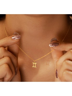 Ikizler Burç 14 Ayar Altın Kolye