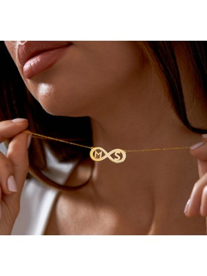 Sonsuzluk Harf 14 Ayar Altın Kolye