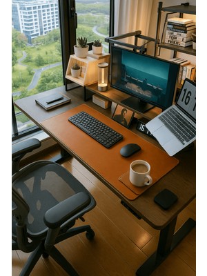 Deri Masa Matı 80*37CM RST2EF Taba