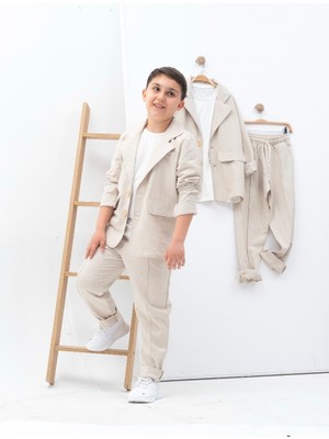 Zelhan Kids Erkek Çocuk Keten Takım Elbise