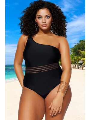 Konforlu Plus Size Mayo Tasarım Büyük Beden Deniz Kıyafeti Esnek Kumaş