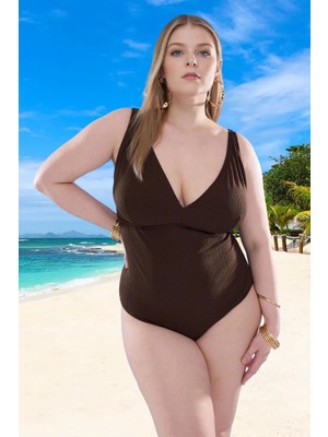 Konforlu Plus Size Mayo Tasarım Büyük Beden Hızlı Kuruyan Şık Detaylı Tam Destek