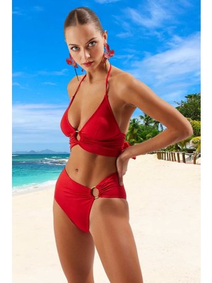 Tasarım Bikini Takımı Klora Dayanıklı Hızlı Kuruyan Şık Detaylı Özel Plaj ve Havuz Için