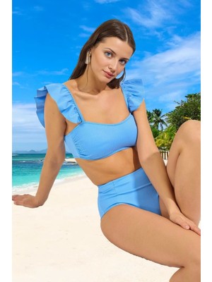 Tasarım Bikini Takımı Ergonomik Kesim Uv Korumalı Hızlı Kuruyan Şık Detaylı Su Sporları Için