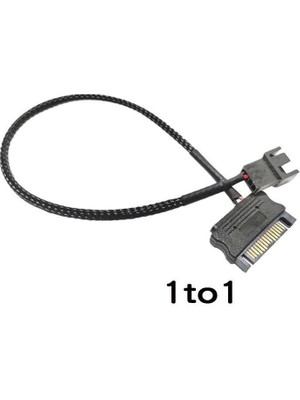 Temiz Pazar 4903 Sata Power To Fan Çevirici Y Pwm Çoklayıcı Splitter Kablosu 1 Port 2 Pin