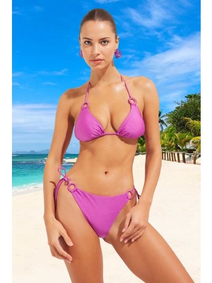 Tasarım Bikini Takımı Plaj ve Havuz Için Hızlı Kuruyan Esnek Kumaş Ergonomik Kesim