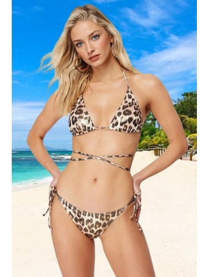 Bağlamalı Tasarım Bikini Takımı Hızlı Kuruyan Plaj ve Havuz Için Uv Korumalı Yaz Koleksiyonu